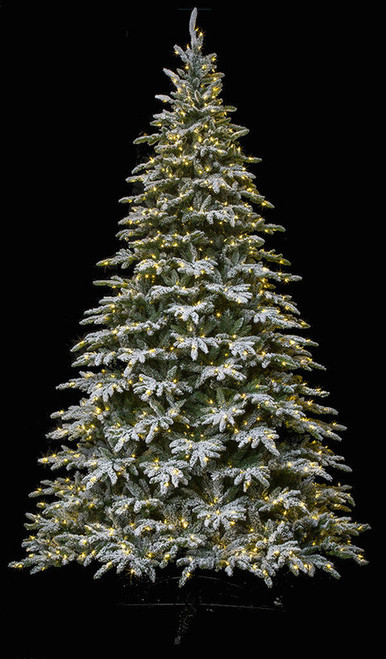 C-190224
12' Flocked Lockhart Fir Tree
with LED Lights