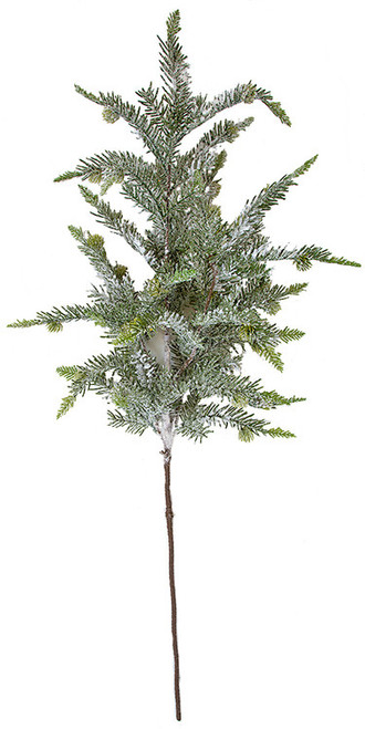 38" Snowy Glittered Pine Spray