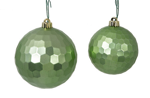 Matte Light Green Honeycomb Ball Ornaments