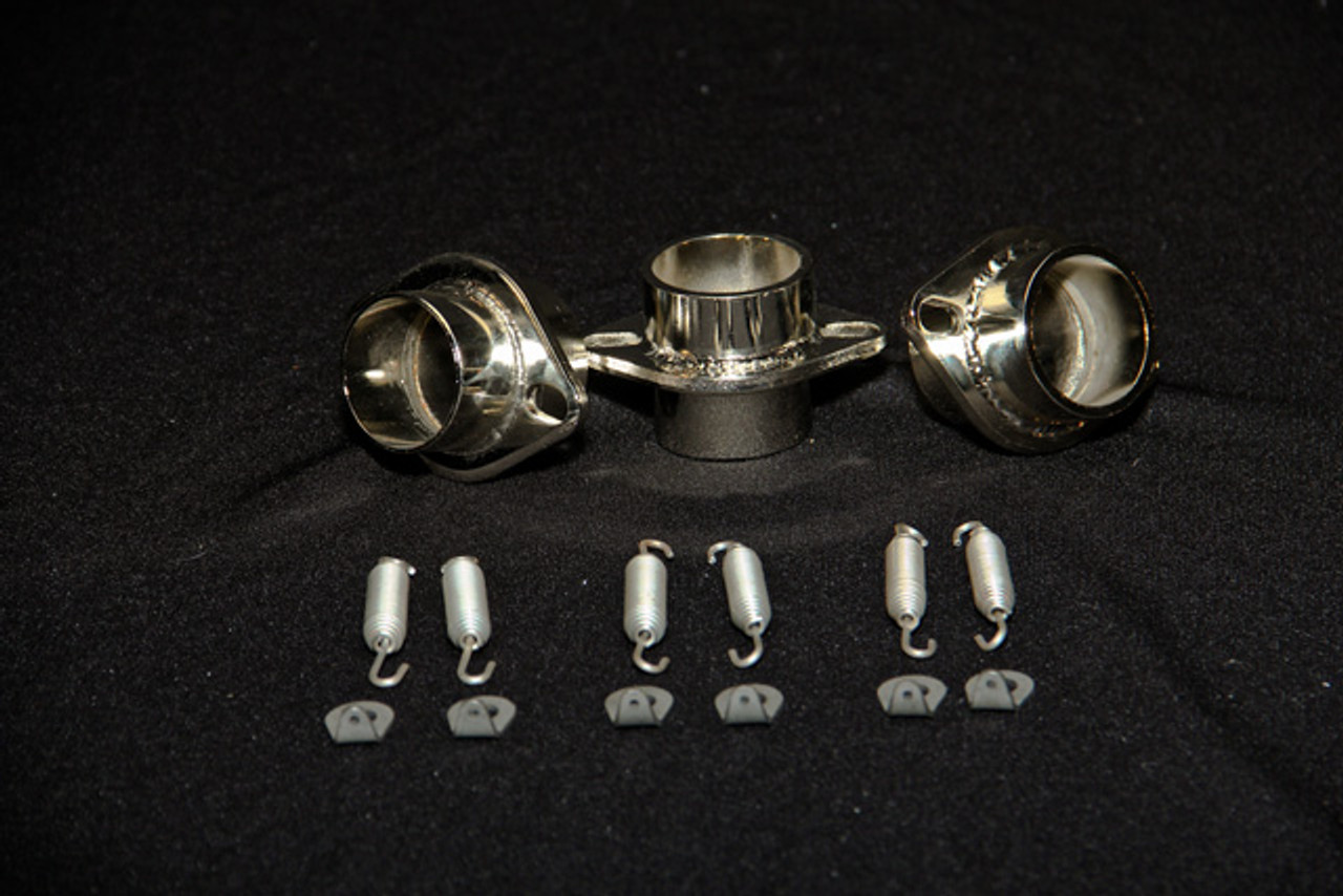 Kawasaki H1 triple cylinder 500 expansion chambers with mufflers