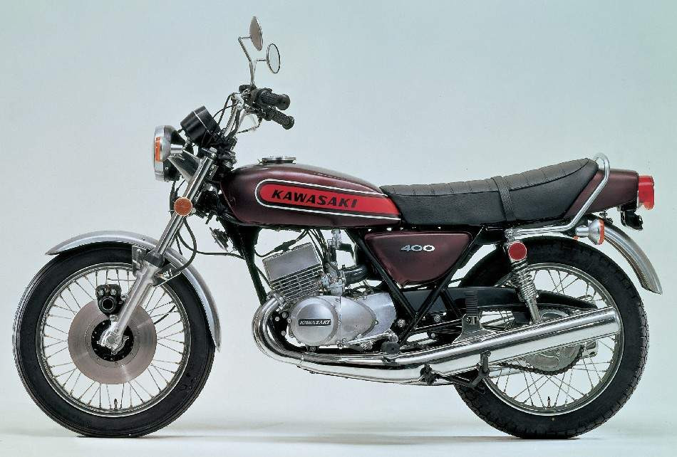 Kawasaki S3 expansion chambers and alloy mufflers