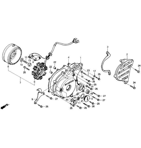 1991-1992 Honda TRX250X 11395-HC0-680 Left STATOR Crankcase Cover