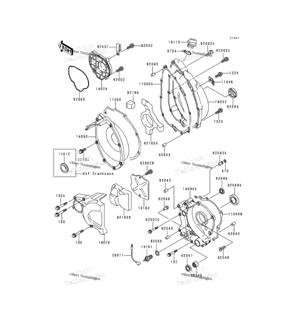 1994-1997 Kawasaki ZX-7R ZX9R ZX900 11060-1356 Breather Cover Gasket