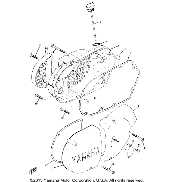 Crankcase Gasket – Yamaha DT3 – OEM 308-15461-01 – Gasketmax