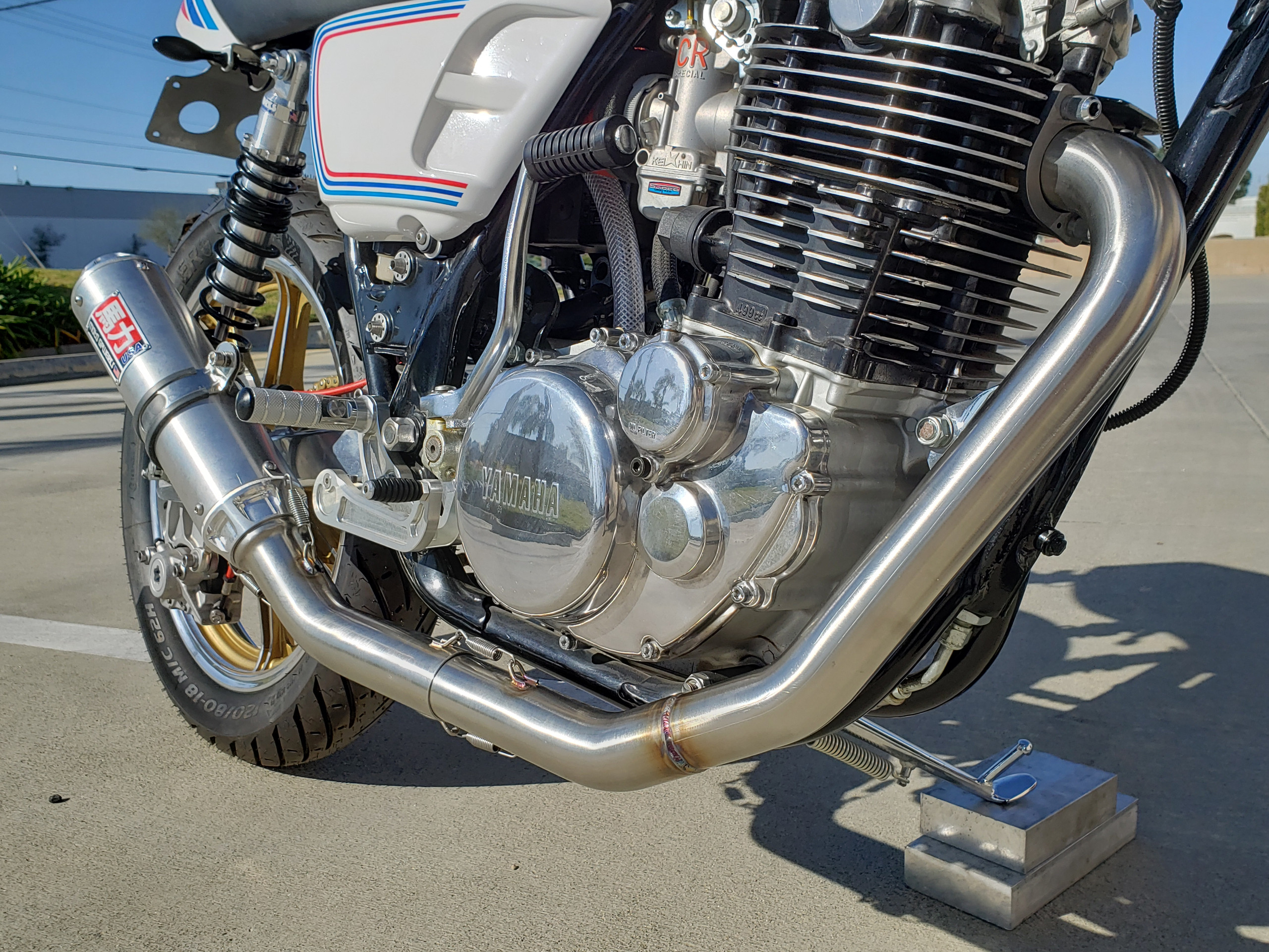 NEW MOTOGPWERKS Yamaha SR400 SR500 CUSTOM RACE Exhaust & Header Pipe Set