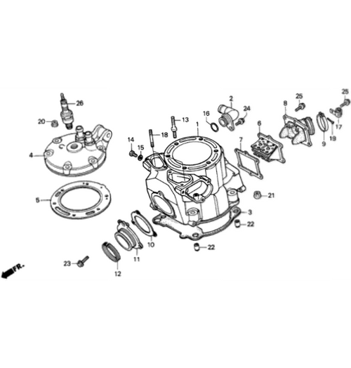 1989-1991 Honda CR250R0 12191-KS7-70 Cylinder Base Gasket 1989-1991 Honda CR250R0 12191-KS7-70 Cylinder Base Gasket