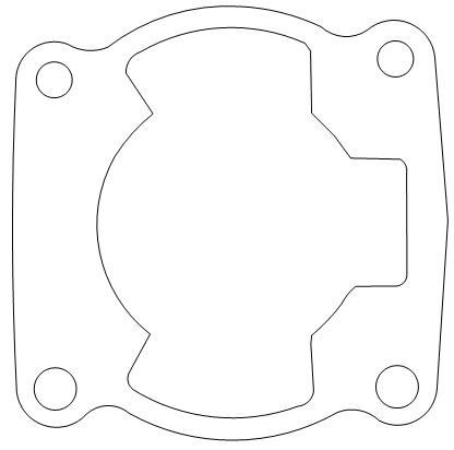 1992-1997 Kawasaki KX100 11009-1533 Cylinder Base Gasket