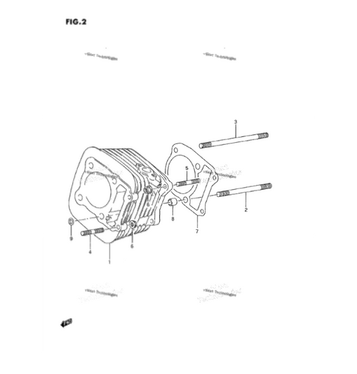 1991-1999 Suzuki LTF4WD DX LTF300F 11241-19B82 Cylinder Base Gasket