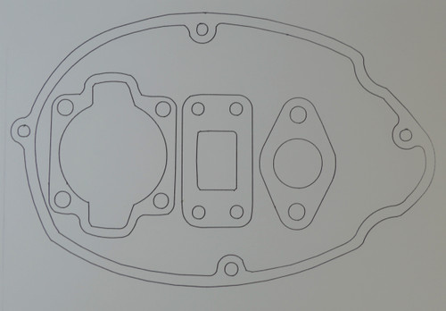 1969 - HODAKA SUPER RAT LOWER GASKET SET WITH BASE GASKET