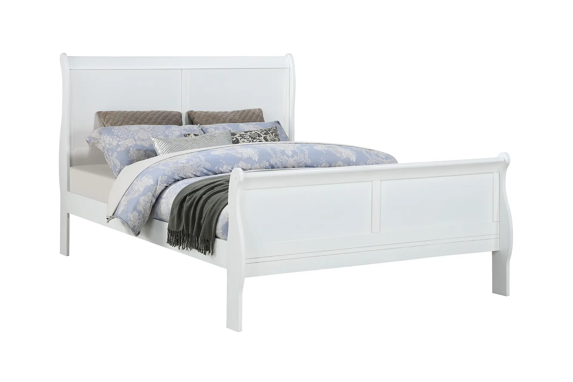 Louis Philippe King Size Bedroom Set - White