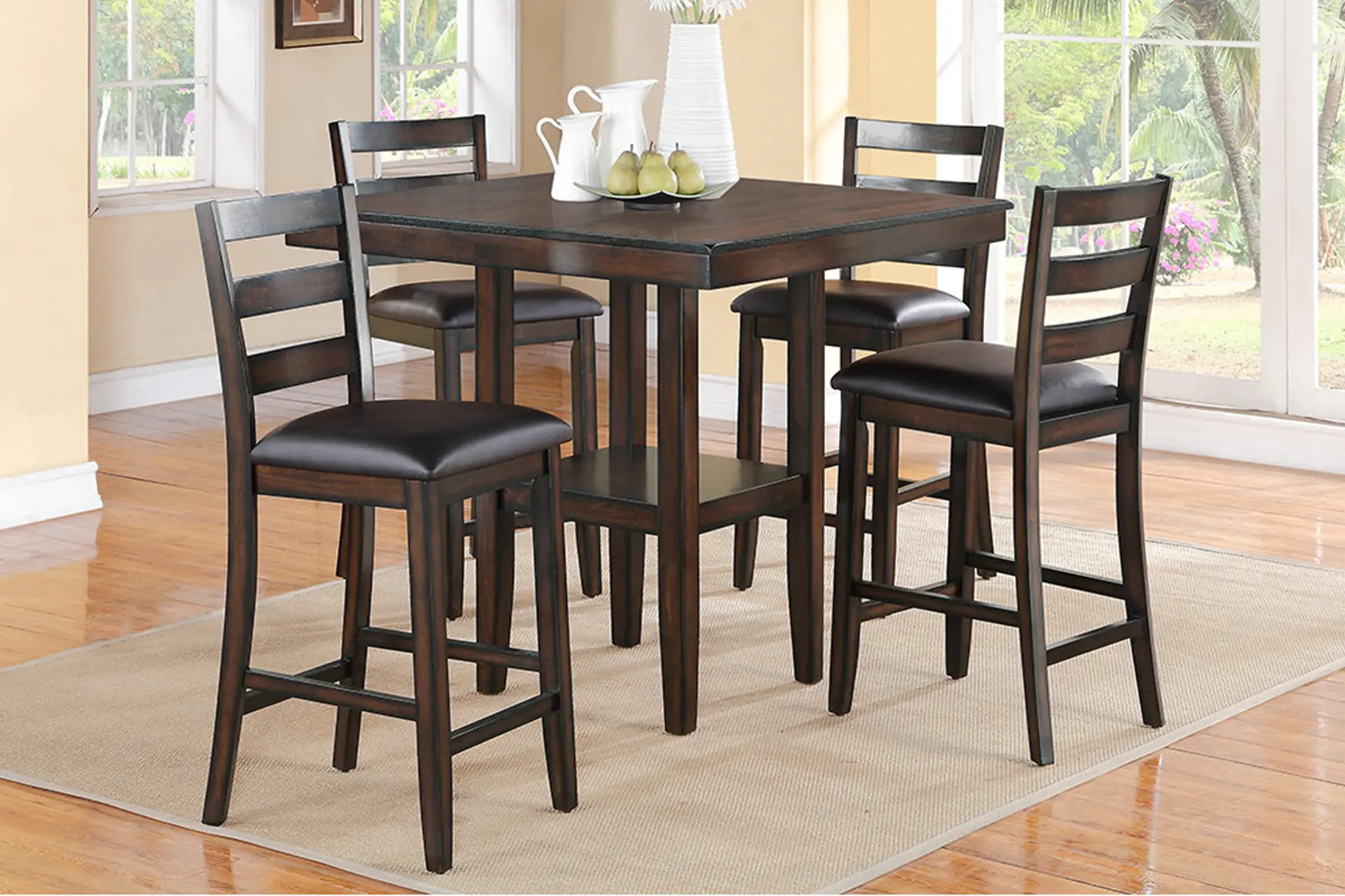 Crown Mark 2630 Tahoe Brown Dining Room Set