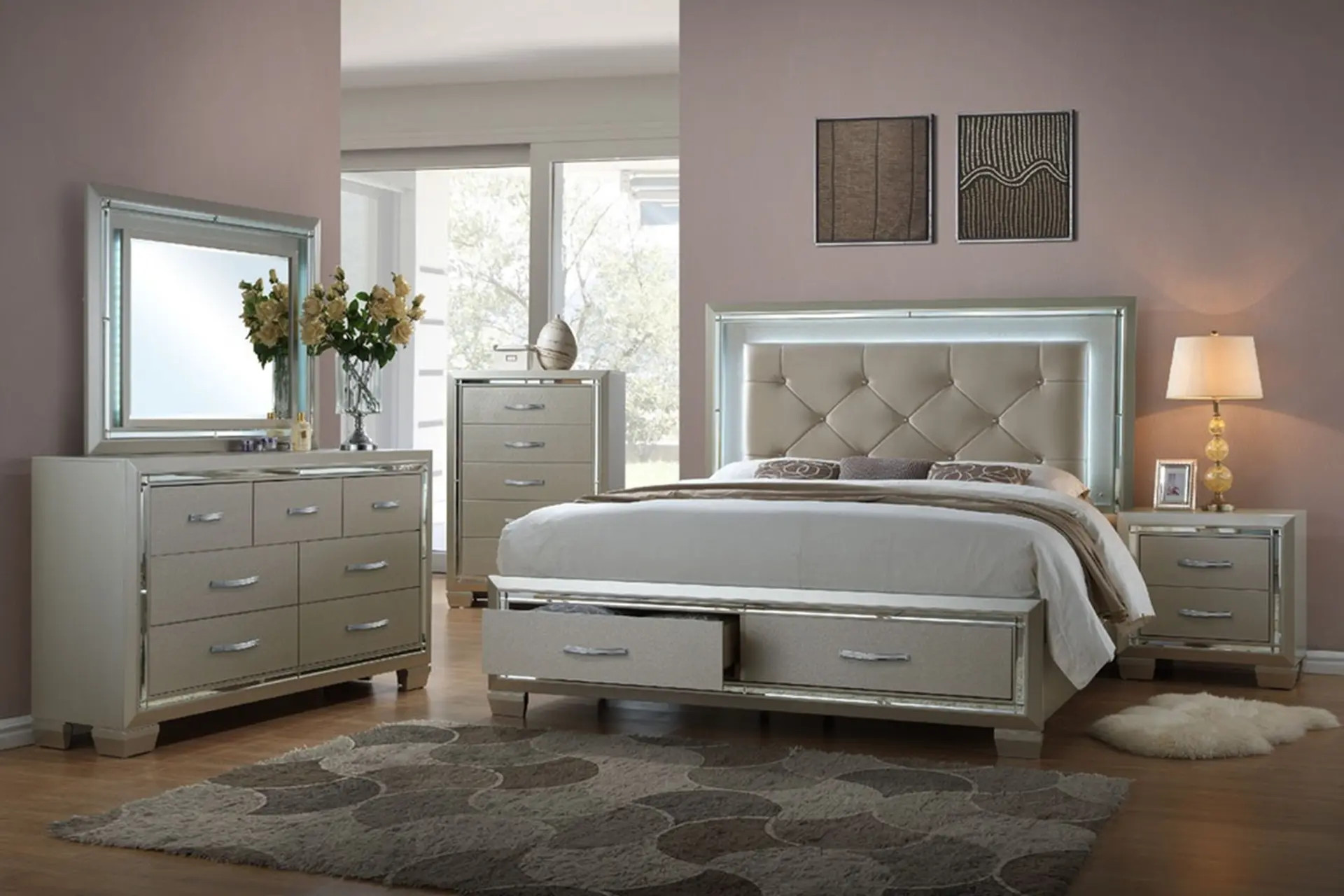 Elements LT150 Platinum Bedroom Set.