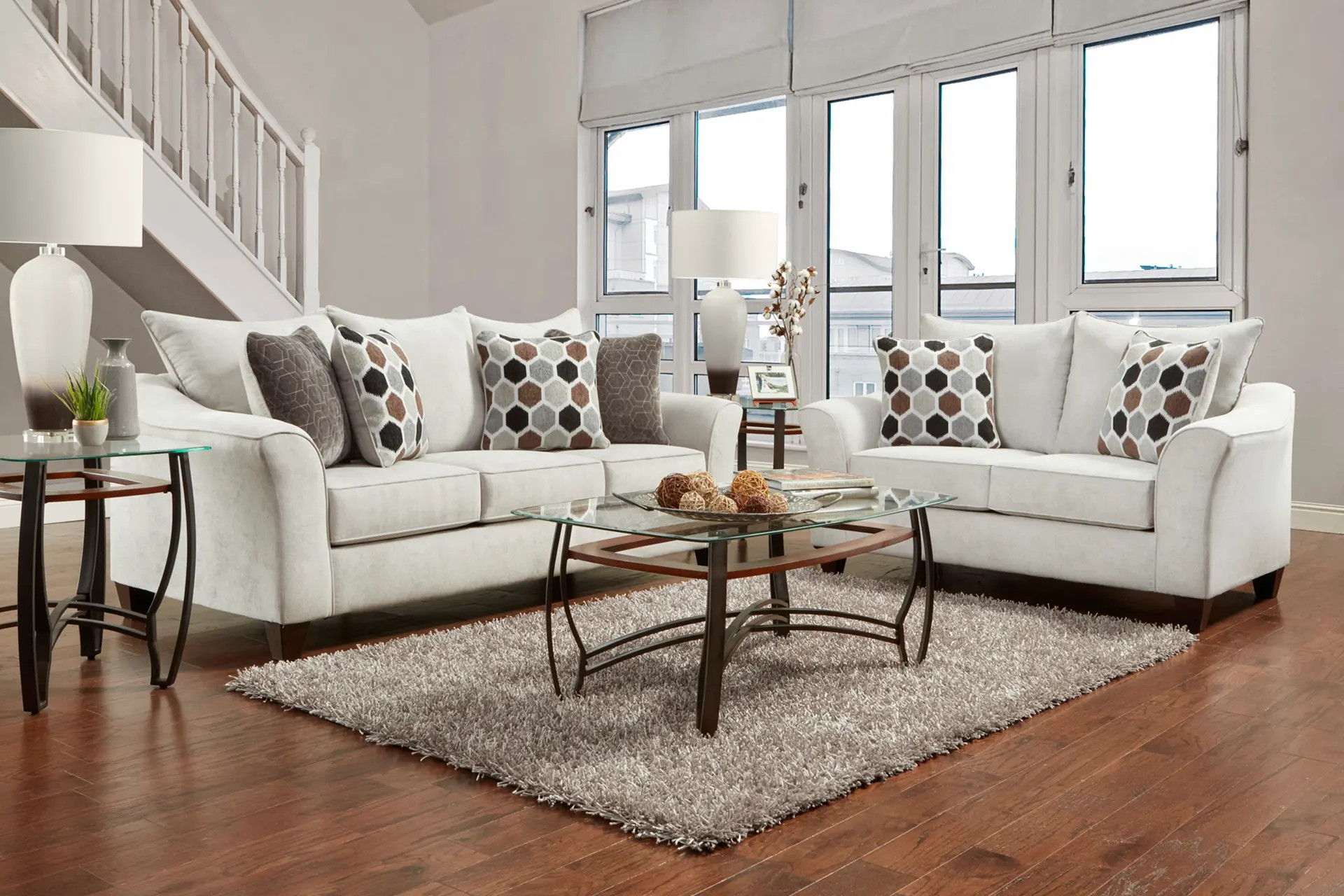 Affordable 7703 Anna Silver Sofa.