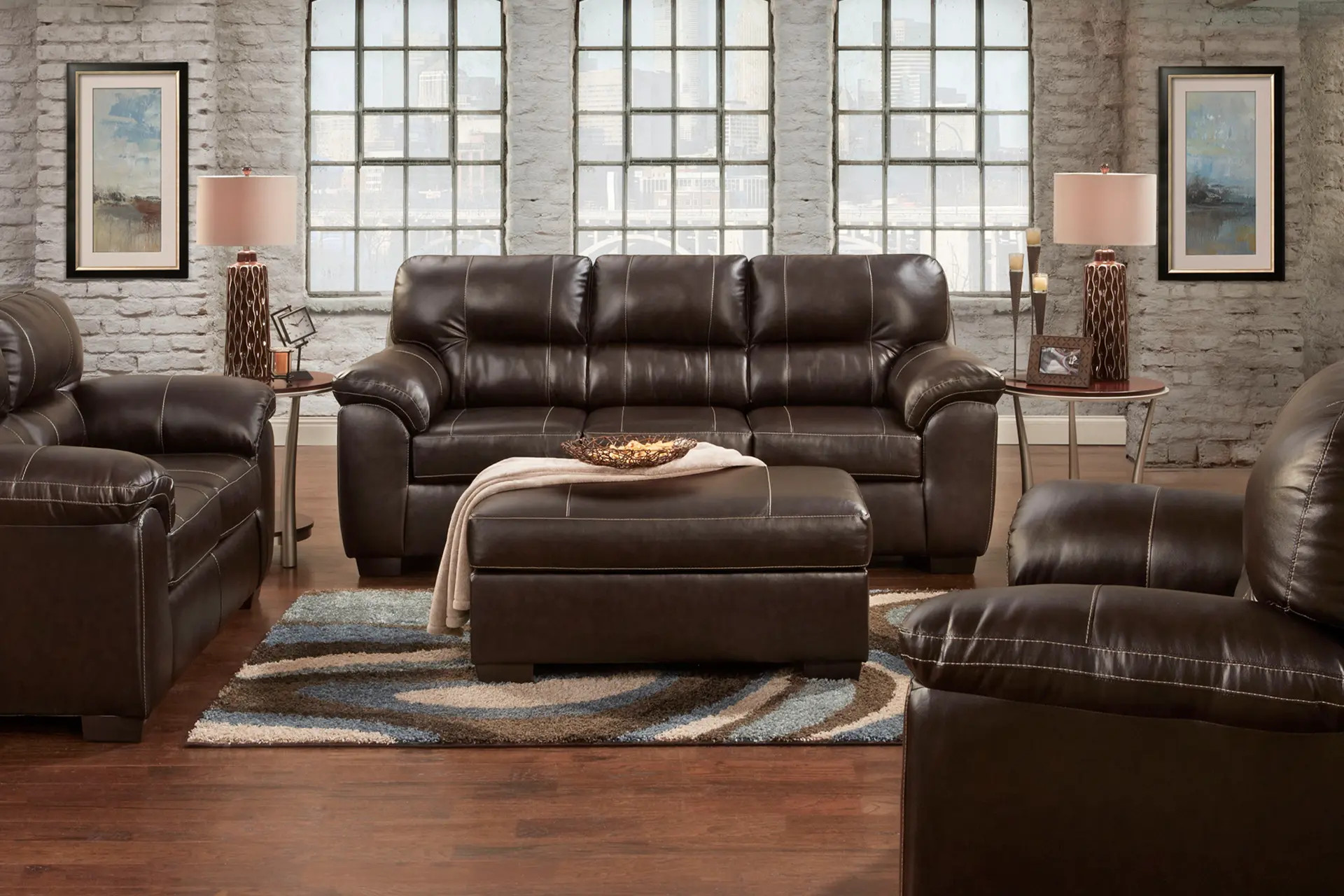 Affordable 5603 Austin Chocolate Sofa.