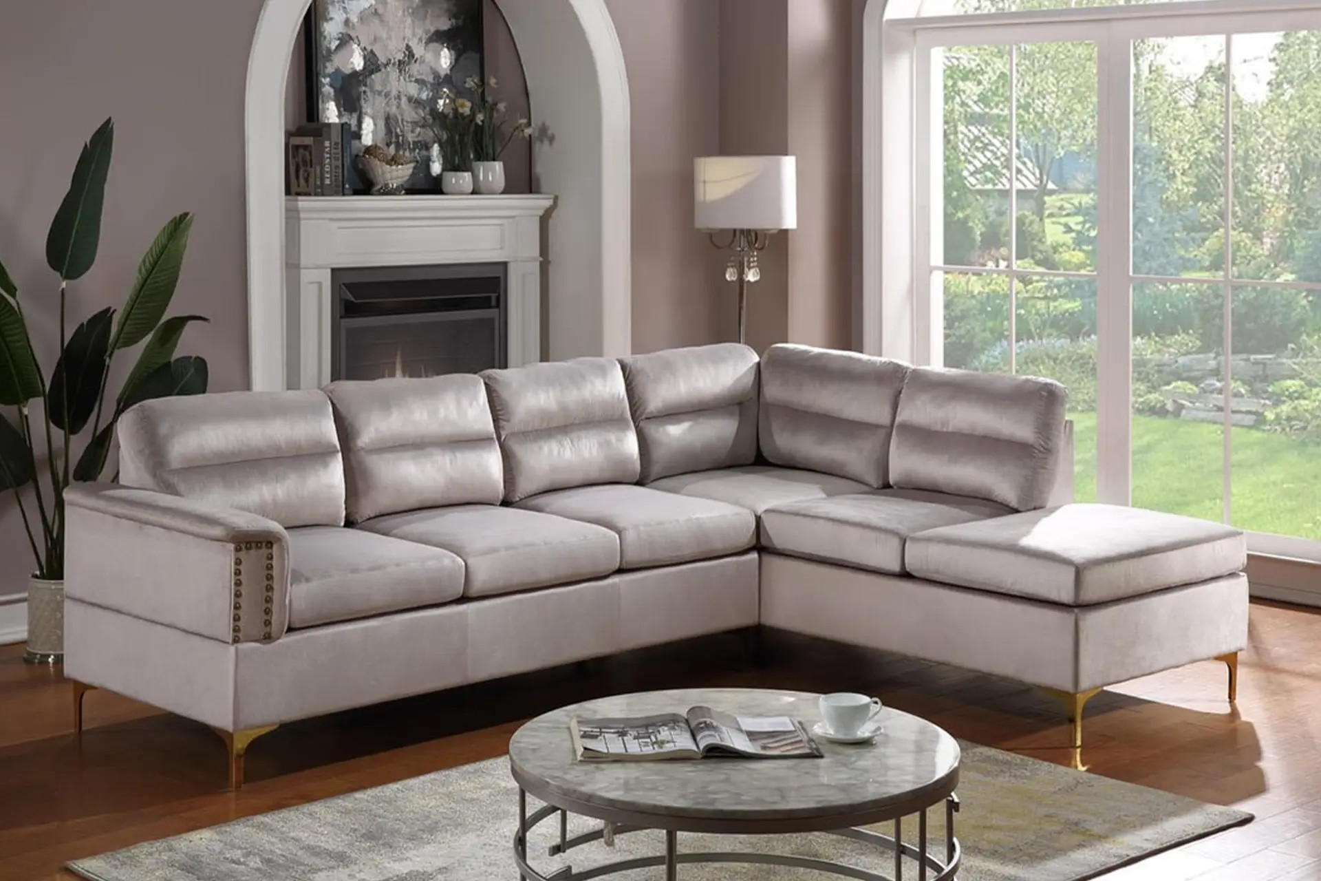 Vogue Silver Sectional.