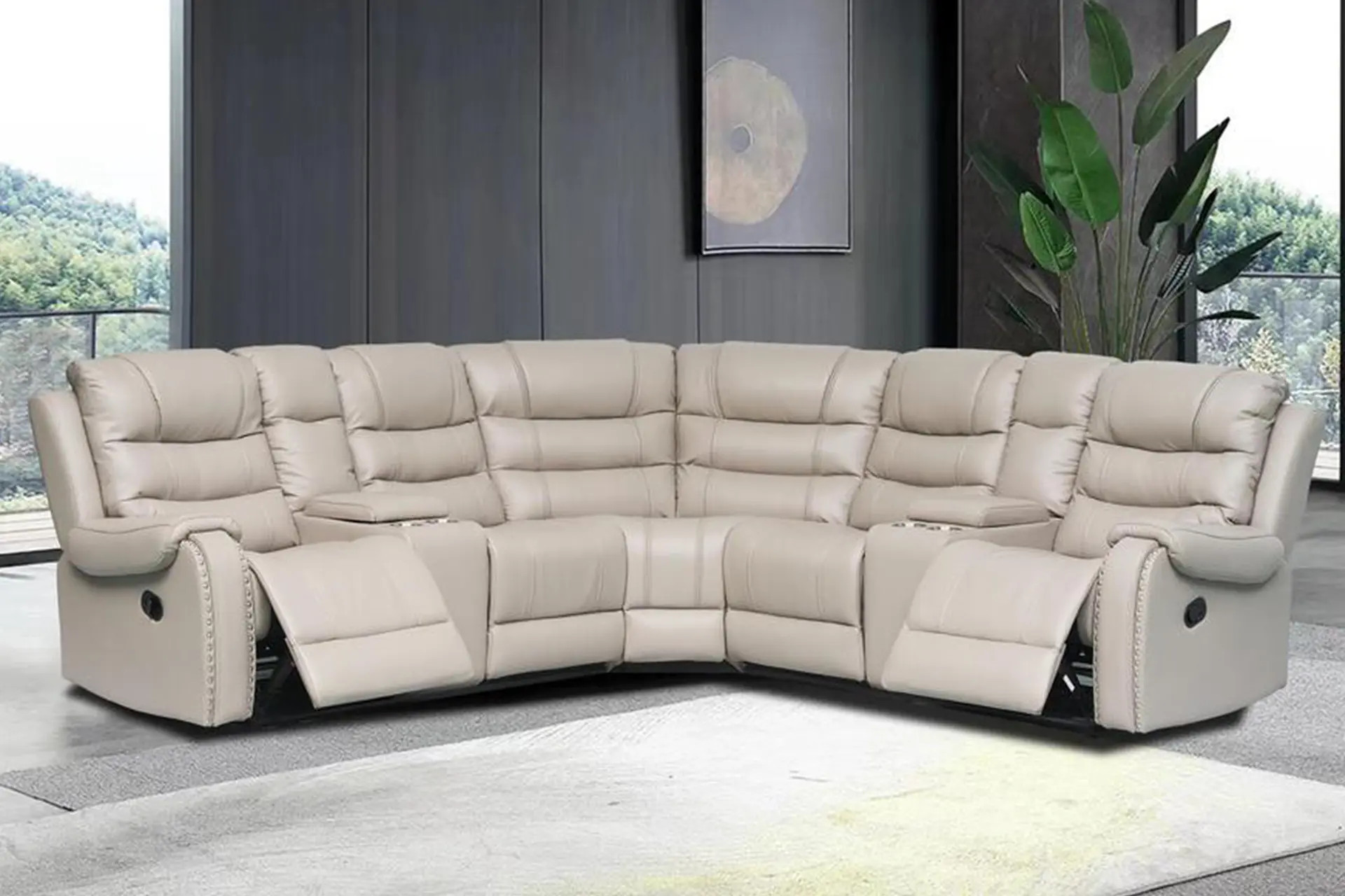 Rose Stone Reclining Sectional.
