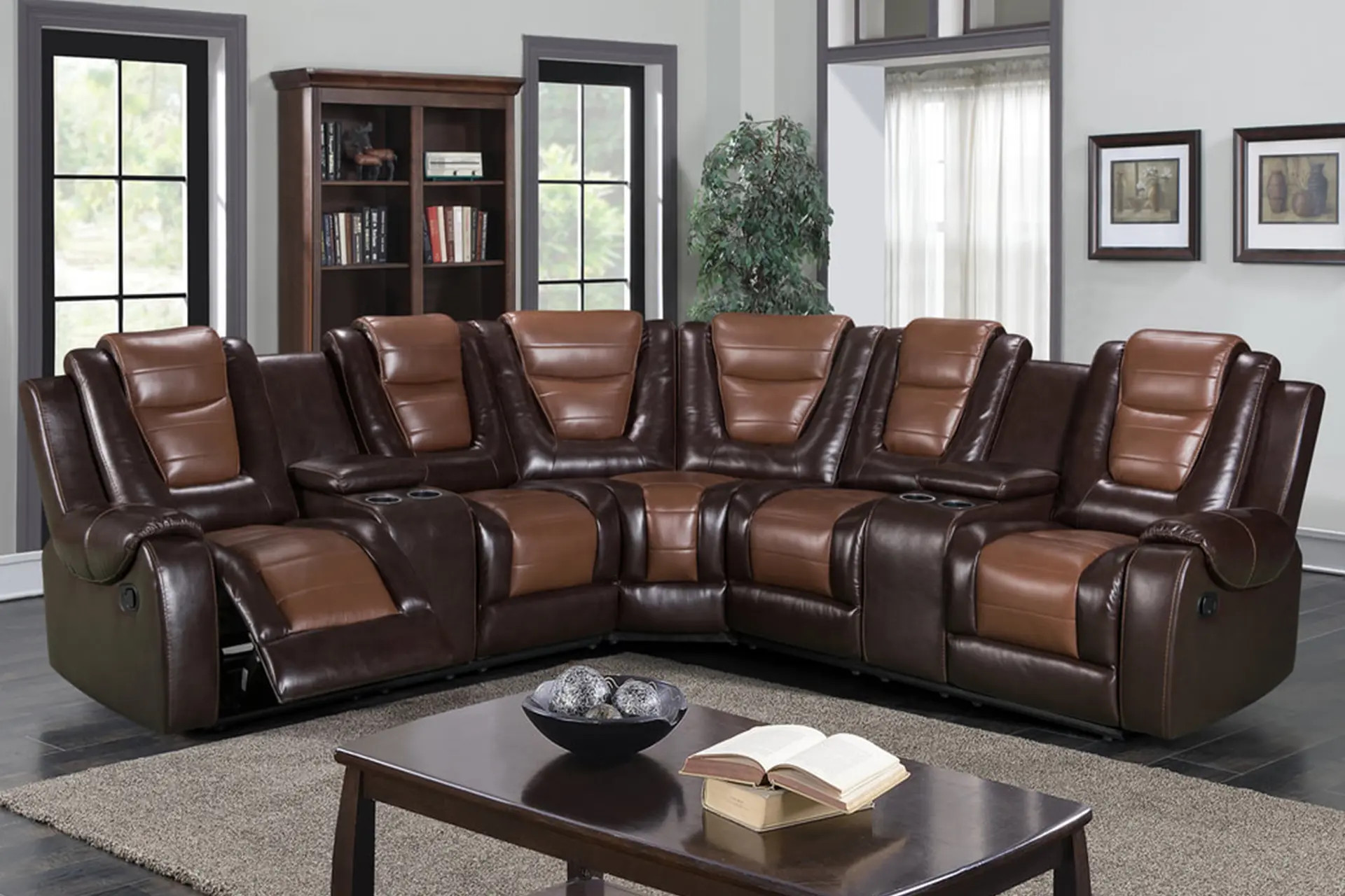 Jordan Brown Reclining Sectional.