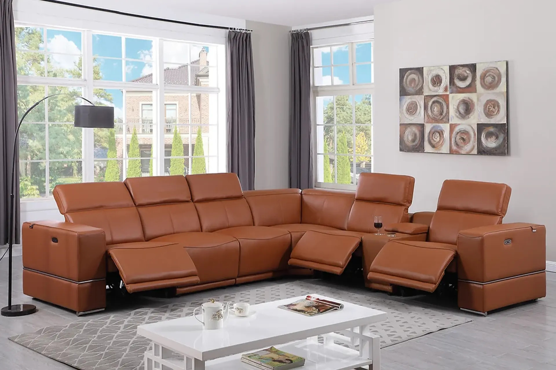 Franco Carmel 7-Piece Power Reclining Sectional.