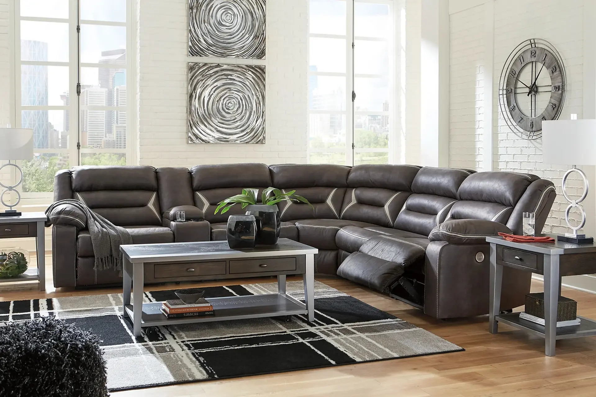 Kincord Mignight Power Reclining Sectional.