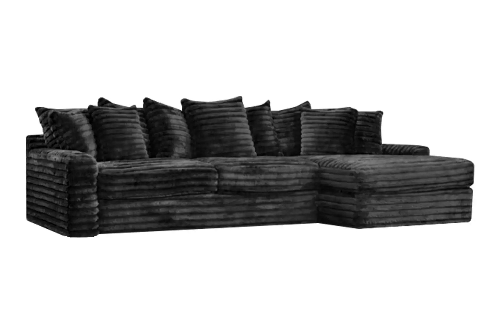 JCooperUSA 4800 Julia Black Sectional | Bi-Rite Furniture