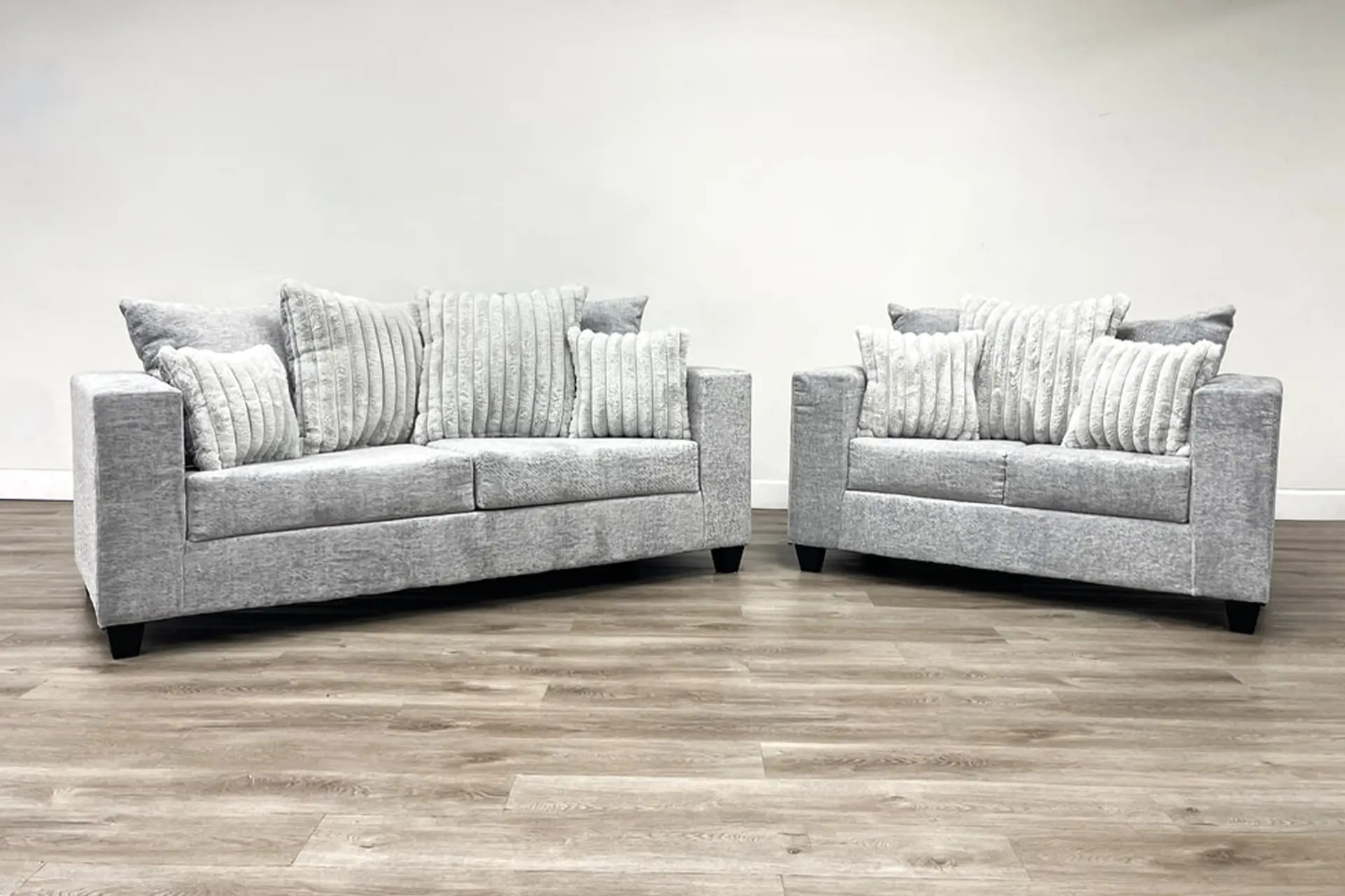 Happy Homes 410 Gray Sofa and Love.