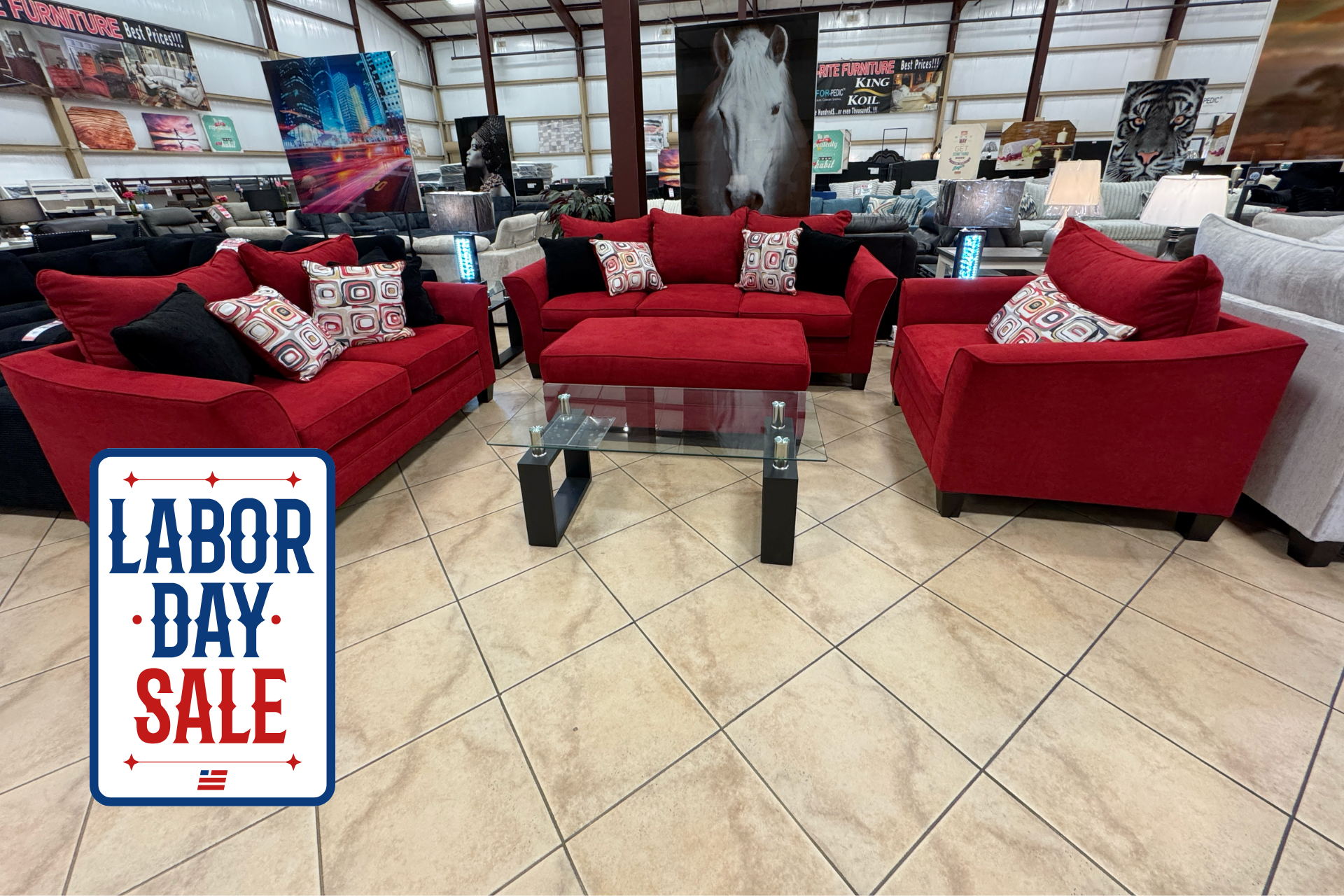 Dickson 1055 Cinnabar Sofa, Love, Chair, and Ottoman Dickson 1055 Cinnabar Sofa, Love, Chair, and Ottoman