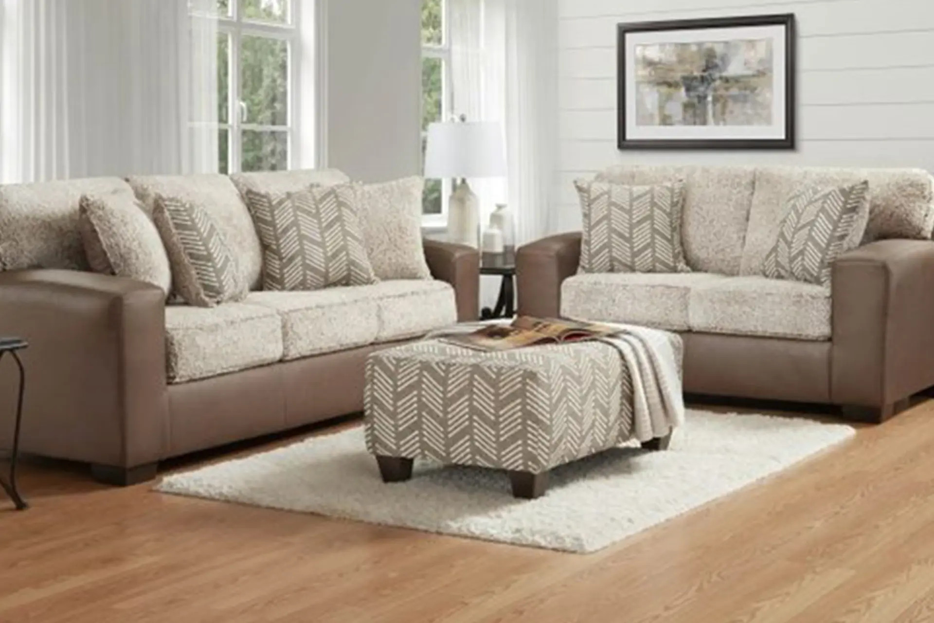 ココ Affordable 6103 Shearling Mocha Sofa | Bi-Rite Furniture