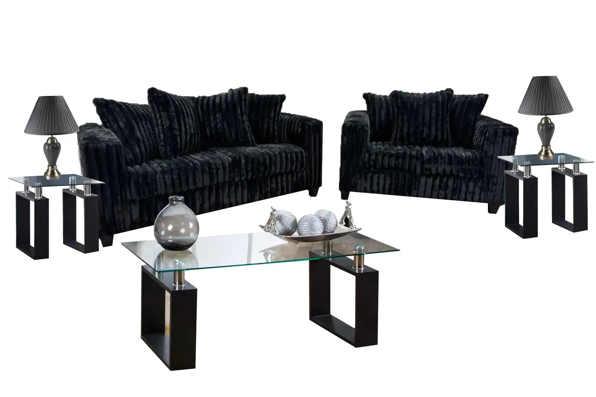 Happy Homes 510 Black Living Room Set.