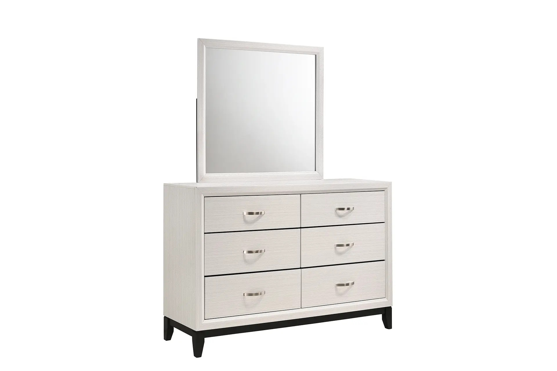 Crown Mark 4610 Akerson Chalk Dresser and Mirror.