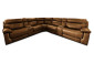HTL brown leather power reclining sectional with power head rest.