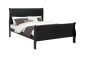 Crown Mark 3950 Louis Philip Black Bed.