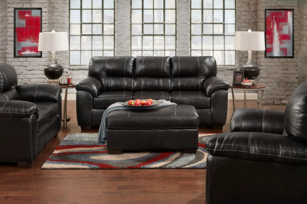 Affordable 5603 Austin Black Sofa | Bi-Rite Furniture