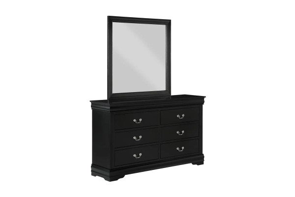 The Louis Philippe Black Square Dresser Mirror With Rounded Edges is on  sale at Furniture Sellers, proudly serving Ottawa, IL and surrounding areas.