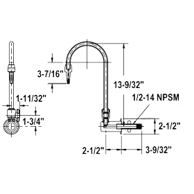 Panel Mount Lab Fixture W/Valve-Direct Flow