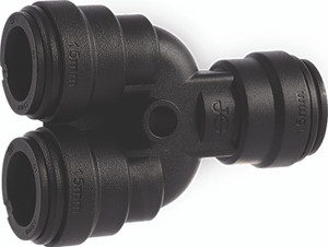 PART 2WDC - TWO-WAY DIVIDER CONNECTOR - METRIC - BLACK ACETAL PART 2WDC - TWO-WAY DIVIDER CONNECTOR - METRIC - BLACK ACETAL