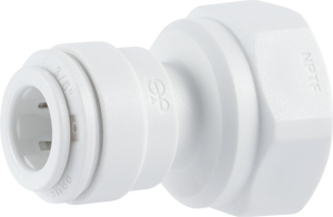 PART FC - FEMALE CONNECTOR - NPTF THREAD - WHITE POLY PART FC - FEMALE CONNECTOR - NPTF THREAD - WHITE POLY