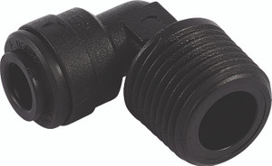 PART ME - MALE FIXED ELBOW - NPTF THREAD - METRIC - BLACK ACETAL PART ME - MALE FIXED ELBOW - NPTF THREAD - METRIC - BLACK ACETAL