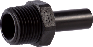 PART MT - MALE TUBE STEM ADAPTER - BLACK POLY PART MT - MALE TUBE STEM ADAPTER - BLACK POLY