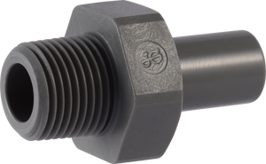 PART MT - MALE TUBE STEM ADAPTER - NPTF THREAD - ACETAL