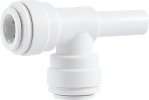 PART UTCSR - TUBE STEM PLUG IN TEE CONNECTOR - WHITE POLY
