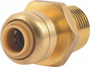 SHARKBITE - BRASS PLUMBING FITTING - MALE CONNECTOR SHARKBITE - BRASS PLUMBING FITTING - MALE CONNECTOR