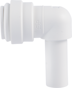 PART TEC - TUBE STEM PLUG IN ELBOW CONNECTOR - WHITE POLY PART TEC - TUBE STEM PLUG IN ELBOW CONNECTOR - WHITE POLY