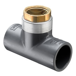Schedule 80 Fitting - Tee: Brass Transition Schedule 80 Fitting - Tee: Brass Transition