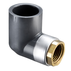 Schedule 80 Fitting - 90° Reducing Elbow: Brass Transition Schedule 80 Fitting - 90° Reducing Elbow: Brass Transition