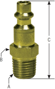 1/2" BODY SIZE PLUG - STRAIGHT THROUGH - BRASS 1/2" BODY SIZE PLUG - STRAIGHT THROUGH - BRASS