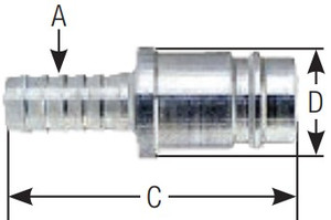 3/4" BODY SIZE PLUG - ONE WAY VALVED - ELECTROLESS NICKEL
