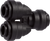 PART 2WDC - TWO-WAY DIVIDER CONNECTOR - BLACK POLY PART 2WDC - TWO-WAY DIVIDER CONNECTOR - BLACK POLY