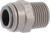 PART MC - MALE CONNECTOR - BSPT THREAD - ACETAL PART MC - MALE CONNECTOR - BSPT THREAD - ACETAL