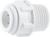 PART MC - MALE CONNECTOR - NPTF THREAD - WHITE POLY PART MC - MALE CONNECTOR - NPTF THREAD - WHITE POLY