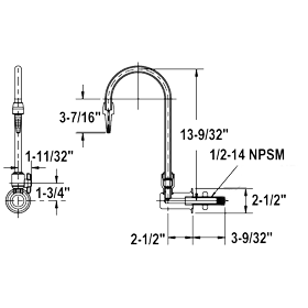 Panel Mount Lab Fixture W/Valve-Direct Flow